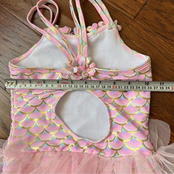 Kate Mack Mermaid Scale Tutu One-Piece Swimsuit, size 4 - Picture 6 of 7